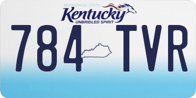 KY license plate 784TVR