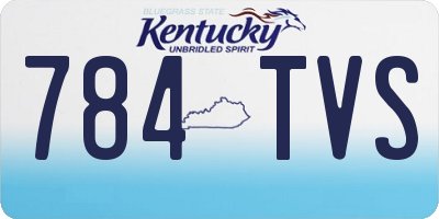 KY license plate 784TVS