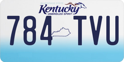 KY license plate 784TVU