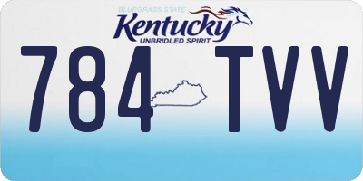 KY license plate 784TVV