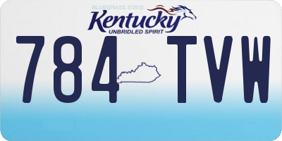 KY license plate 784TVW