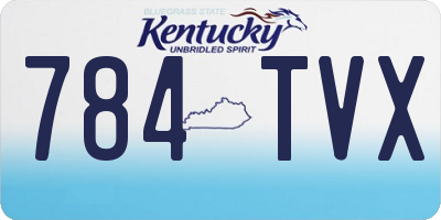KY license plate 784TVX