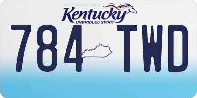 KY license plate 784TWD