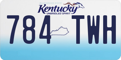 KY license plate 784TWH