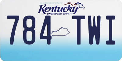 KY license plate 784TWI