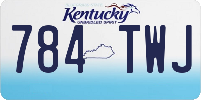 KY license plate 784TWJ