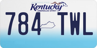 KY license plate 784TWL