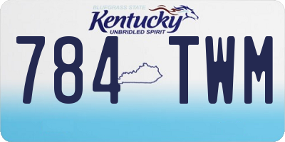 KY license plate 784TWM