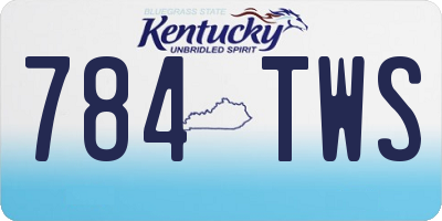 KY license plate 784TWS
