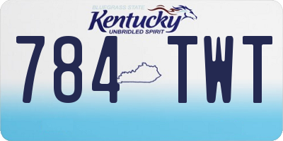 KY license plate 784TWT
