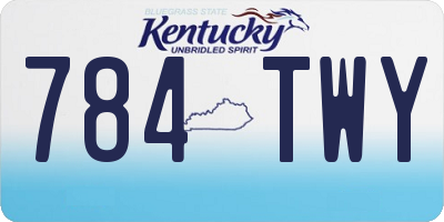 KY license plate 784TWY