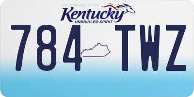 KY license plate 784TWZ