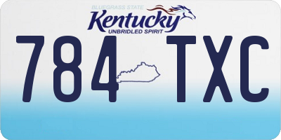 KY license plate 784TXC