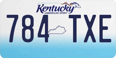 KY license plate 784TXE