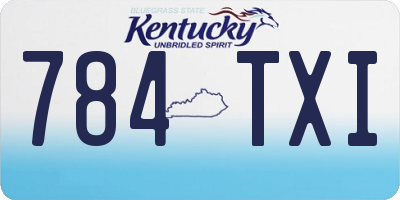 KY license plate 784TXI
