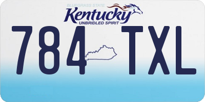 KY license plate 784TXL