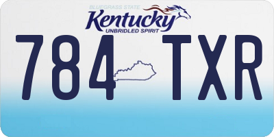 KY license plate 784TXR