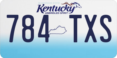 KY license plate 784TXS