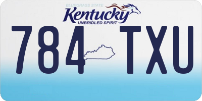 KY license plate 784TXU