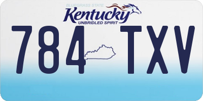 KY license plate 784TXV