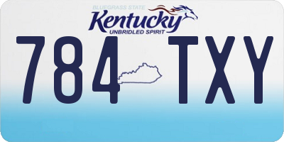 KY license plate 784TXY