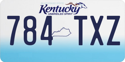 KY license plate 784TXZ