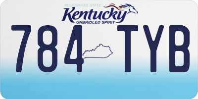 KY license plate 784TYB