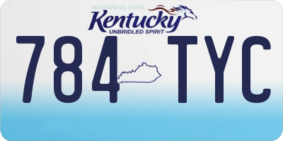 KY license plate 784TYC