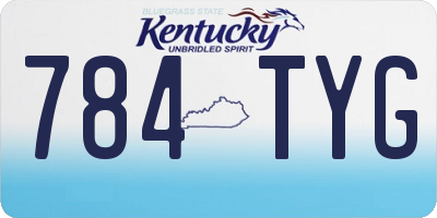KY license plate 784TYG
