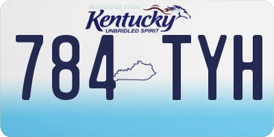 KY license plate 784TYH