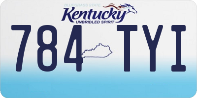 KY license plate 784TYI