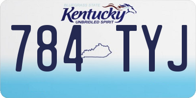 KY license plate 784TYJ