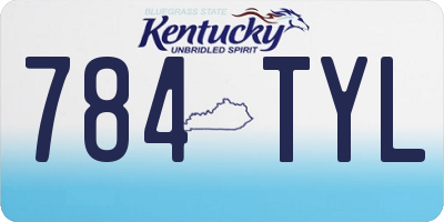 KY license plate 784TYL