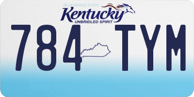 KY license plate 784TYM