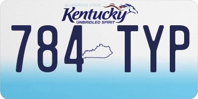 KY license plate 784TYP