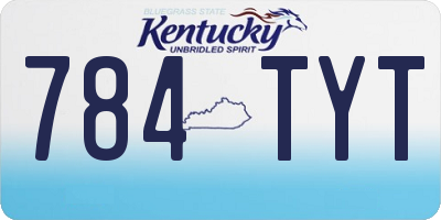 KY license plate 784TYT