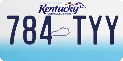 KY license plate 784TYY