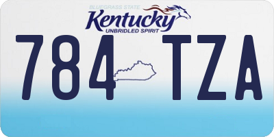 KY license plate 784TZA