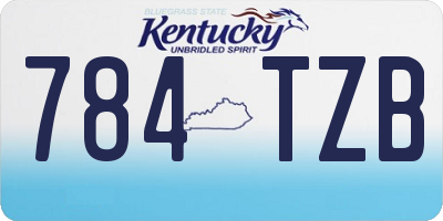 KY license plate 784TZB