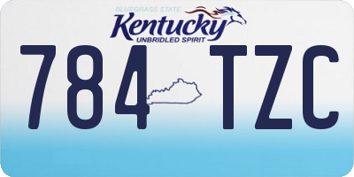 KY license plate 784TZC