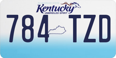 KY license plate 784TZD