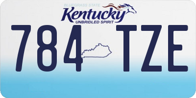 KY license plate 784TZE
