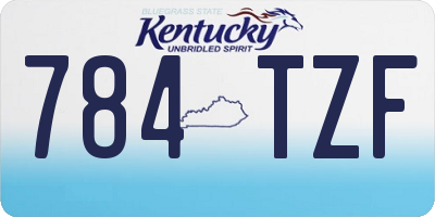 KY license plate 784TZF