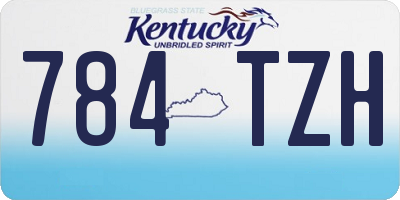 KY license plate 784TZH