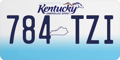 KY license plate 784TZI