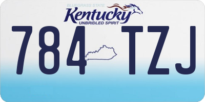 KY license plate 784TZJ