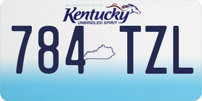 KY license plate 784TZL