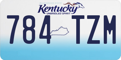 KY license plate 784TZM