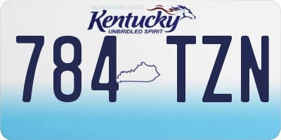 KY license plate 784TZN