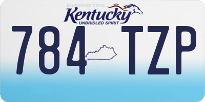 KY license plate 784TZP